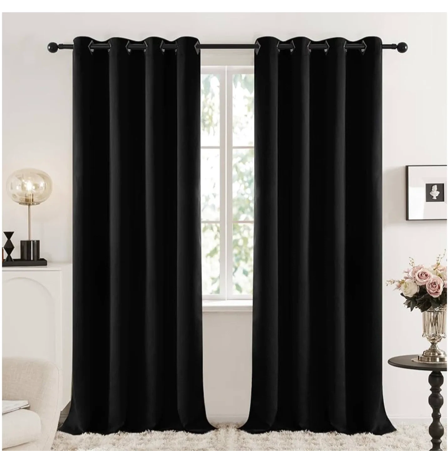 Blackout Curtains - Black