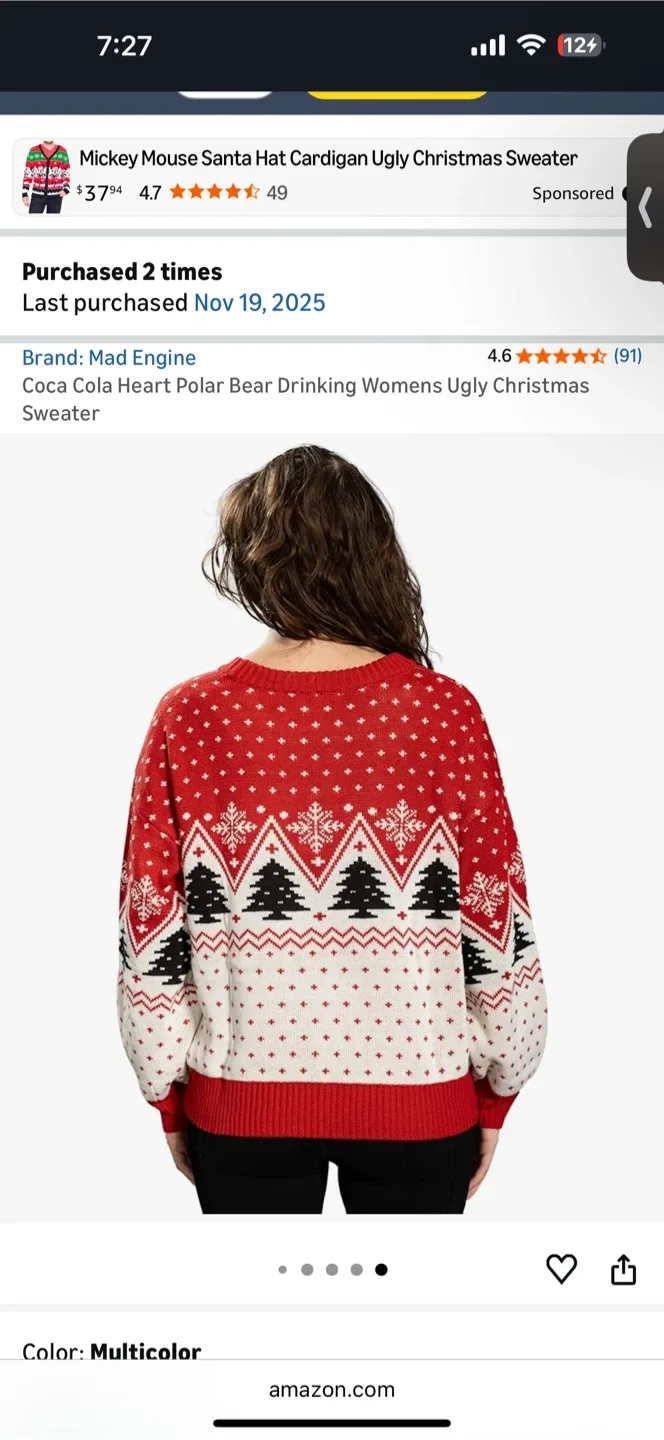 Coca Cola Polar Bear Holiday Sweater (BNWT) image indicator(6)