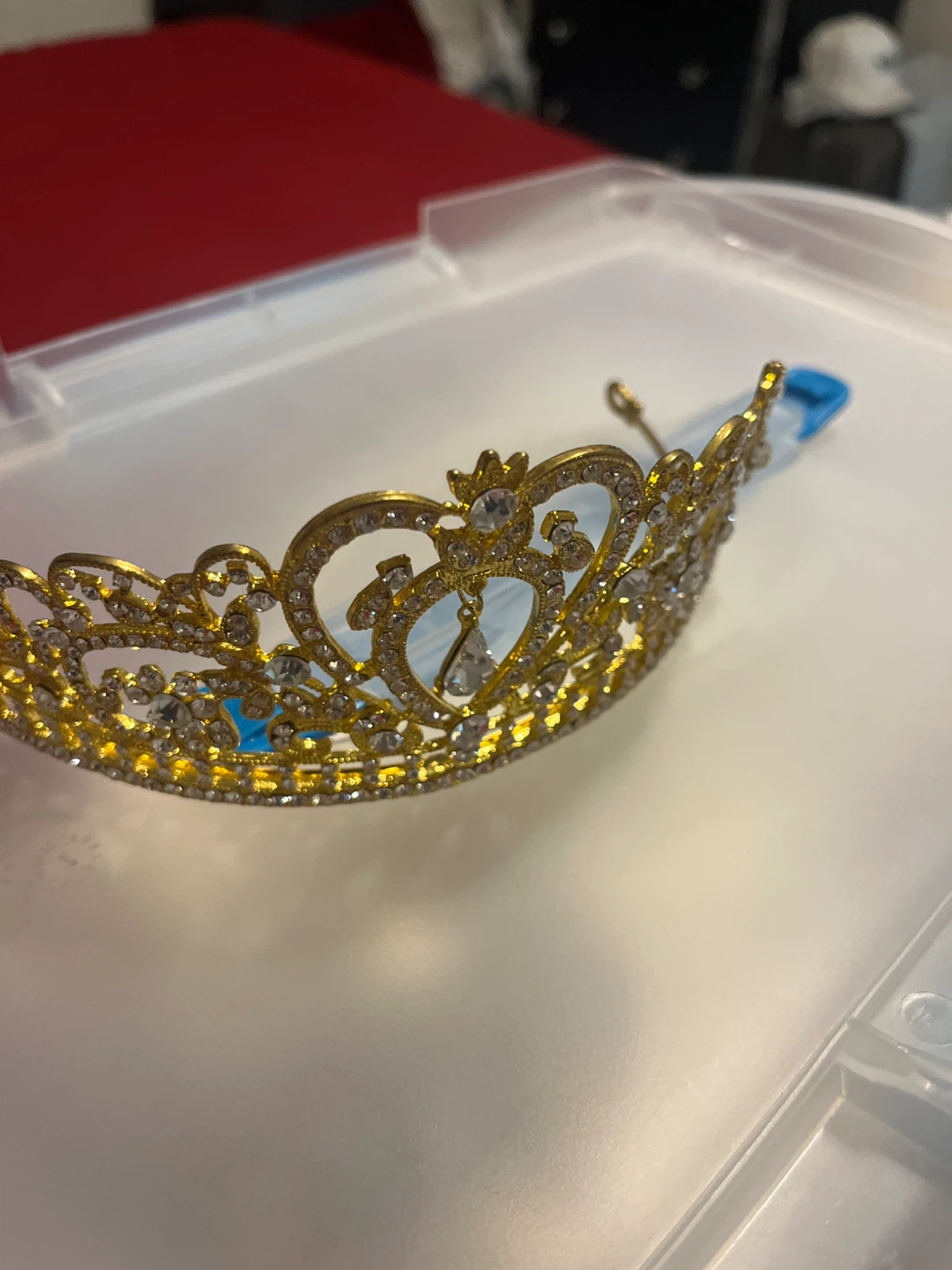 Gold Rhinestone Tiara - photo 2