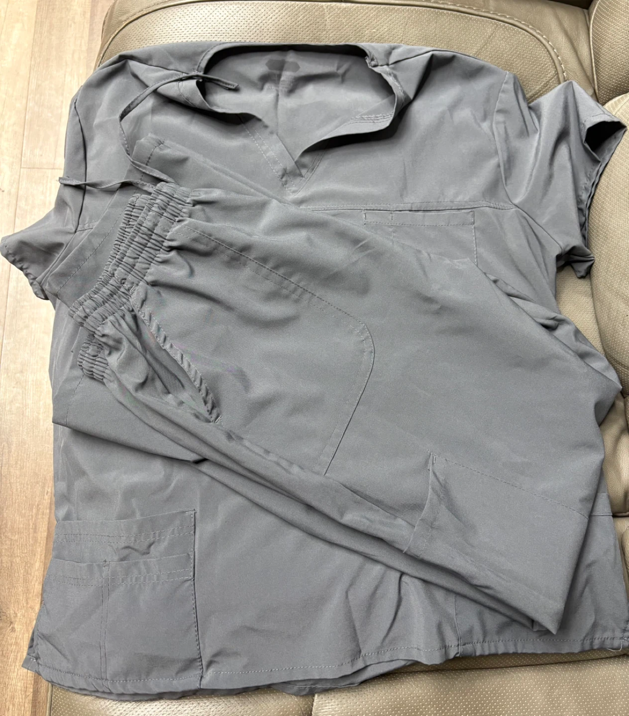 #Cleanout New Scrubaid UNISEX Solid Black and Gray Scrub Sets - photo 2