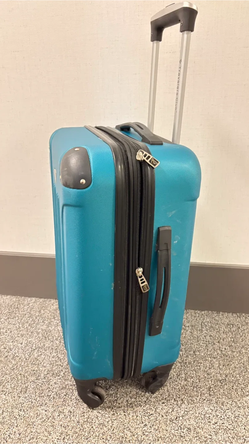 Travelers Club Teal Carry-On Suitcase image indicator(4)
