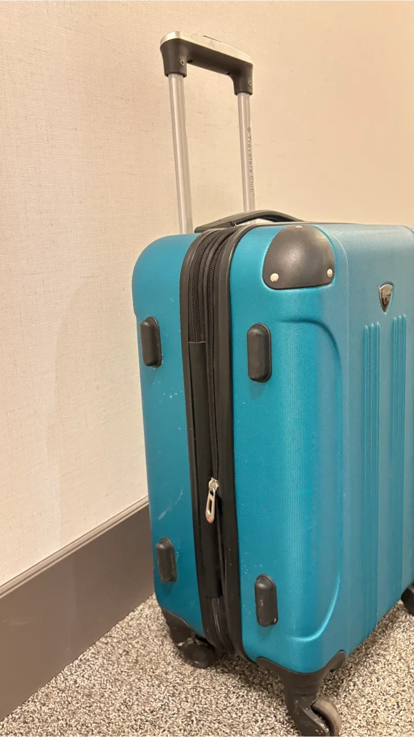 Travelers Club Teal Carry-On Suitcase image indicator(2)