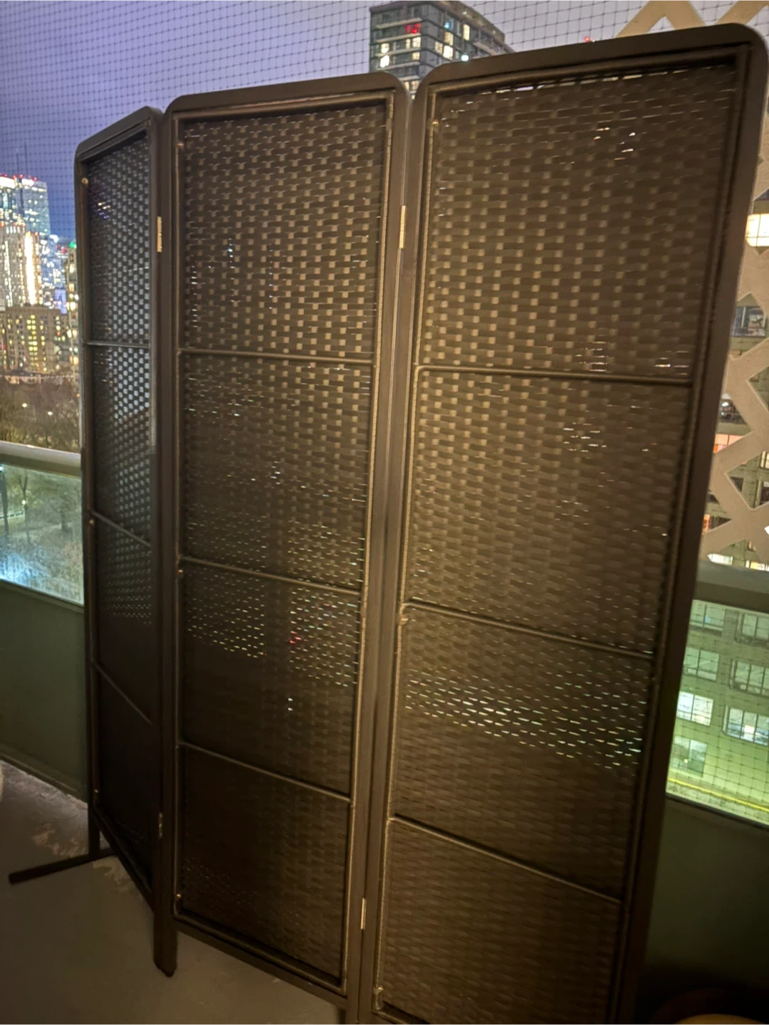 Black Woven Room Divider - photo 2
