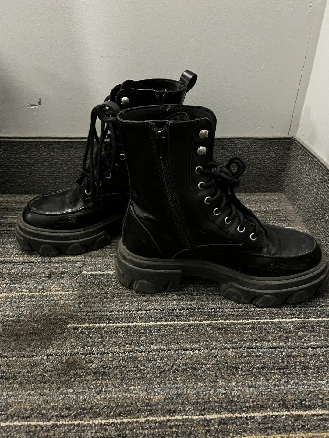 Aldo Black Combat Boots (size 8) image indicator(2)