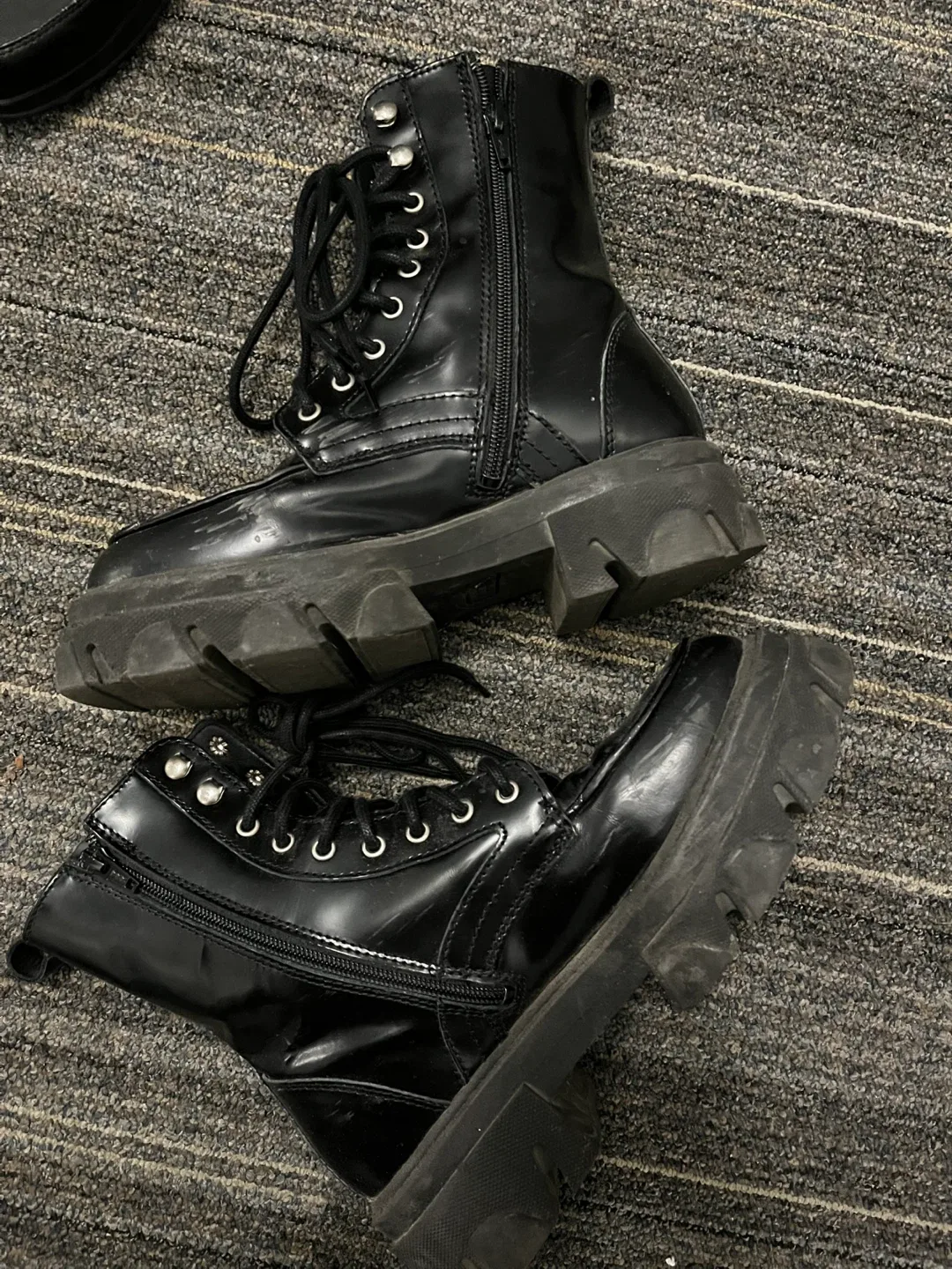 Aldo Black Combat Boots (size 8) image indicator(3)