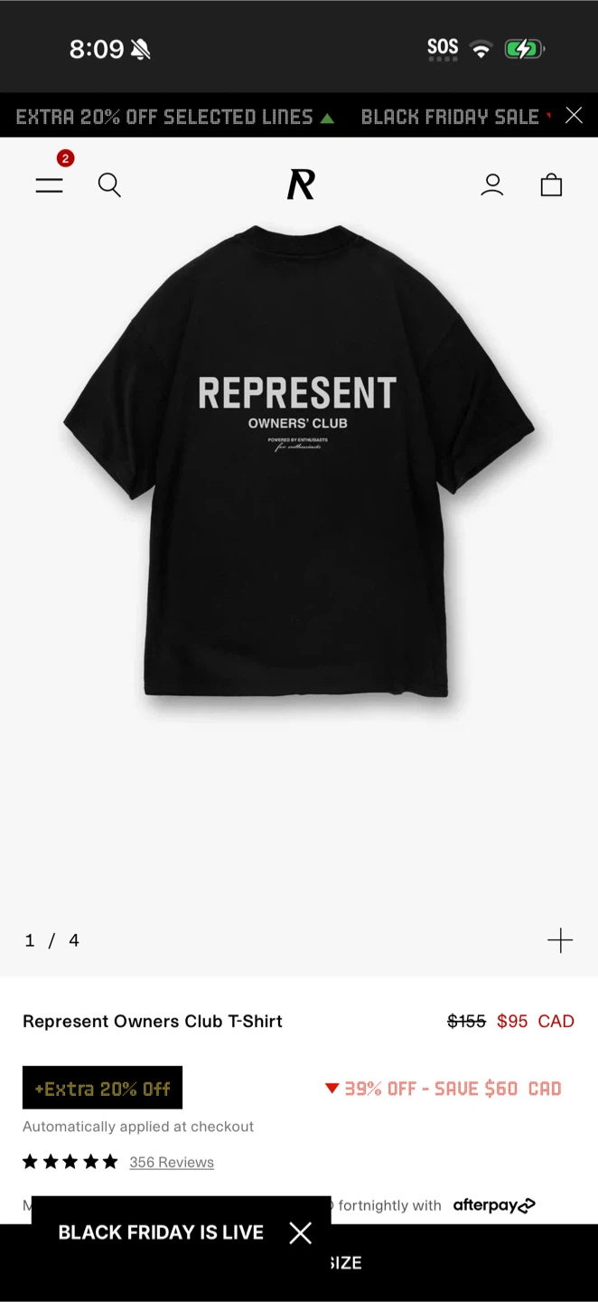 Represent shirt black (urgent sell)!! - photo 4