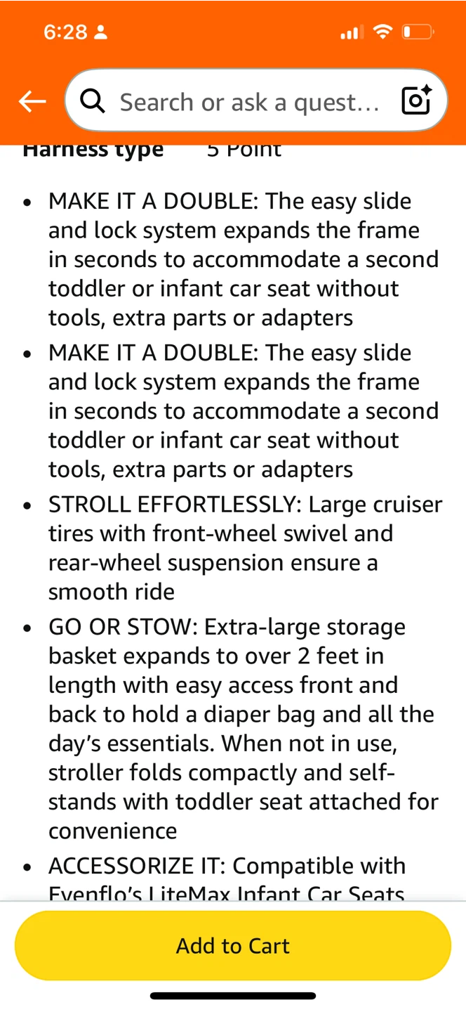 Evenflo Pivot Xpand Stroller - Ayrshire Black - photo 5