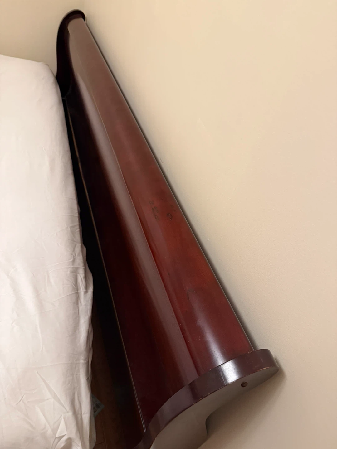 Mohagny, solid wood, king Bed Headboard - Dark Brown