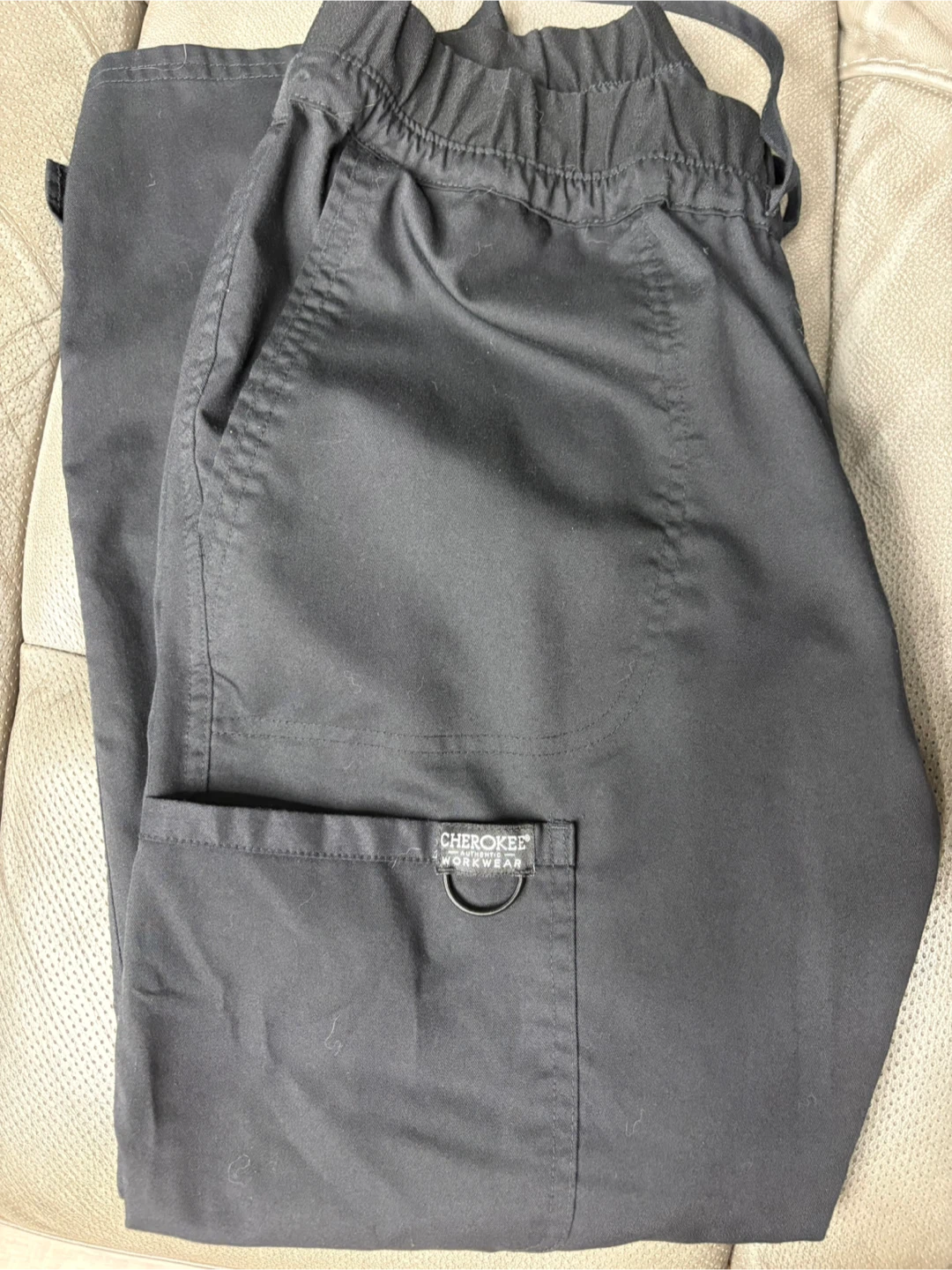 Cherokee Workwear Petite Black Scrub Pants - M