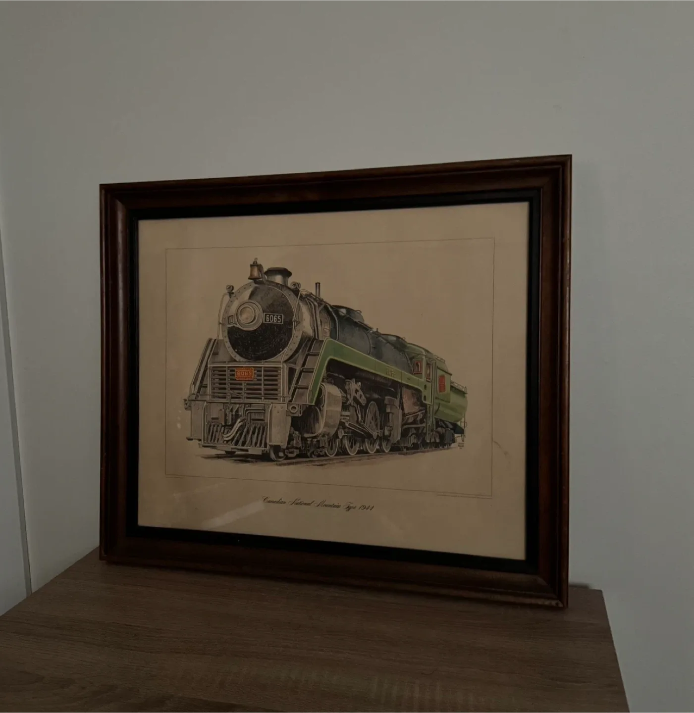 Framed Canadian National Mountain Type 1944 Print image indicator(2)