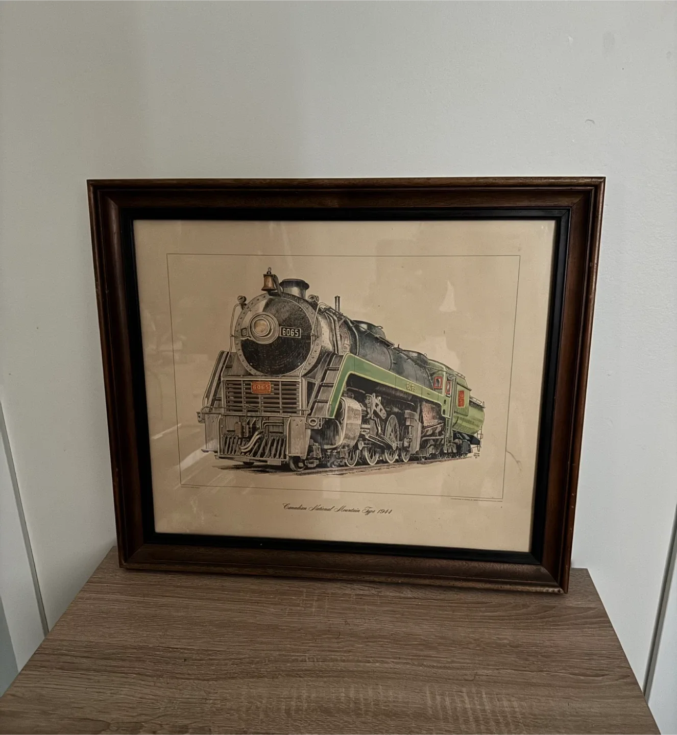 Framed Canadian National Mountain Type 1944 Print