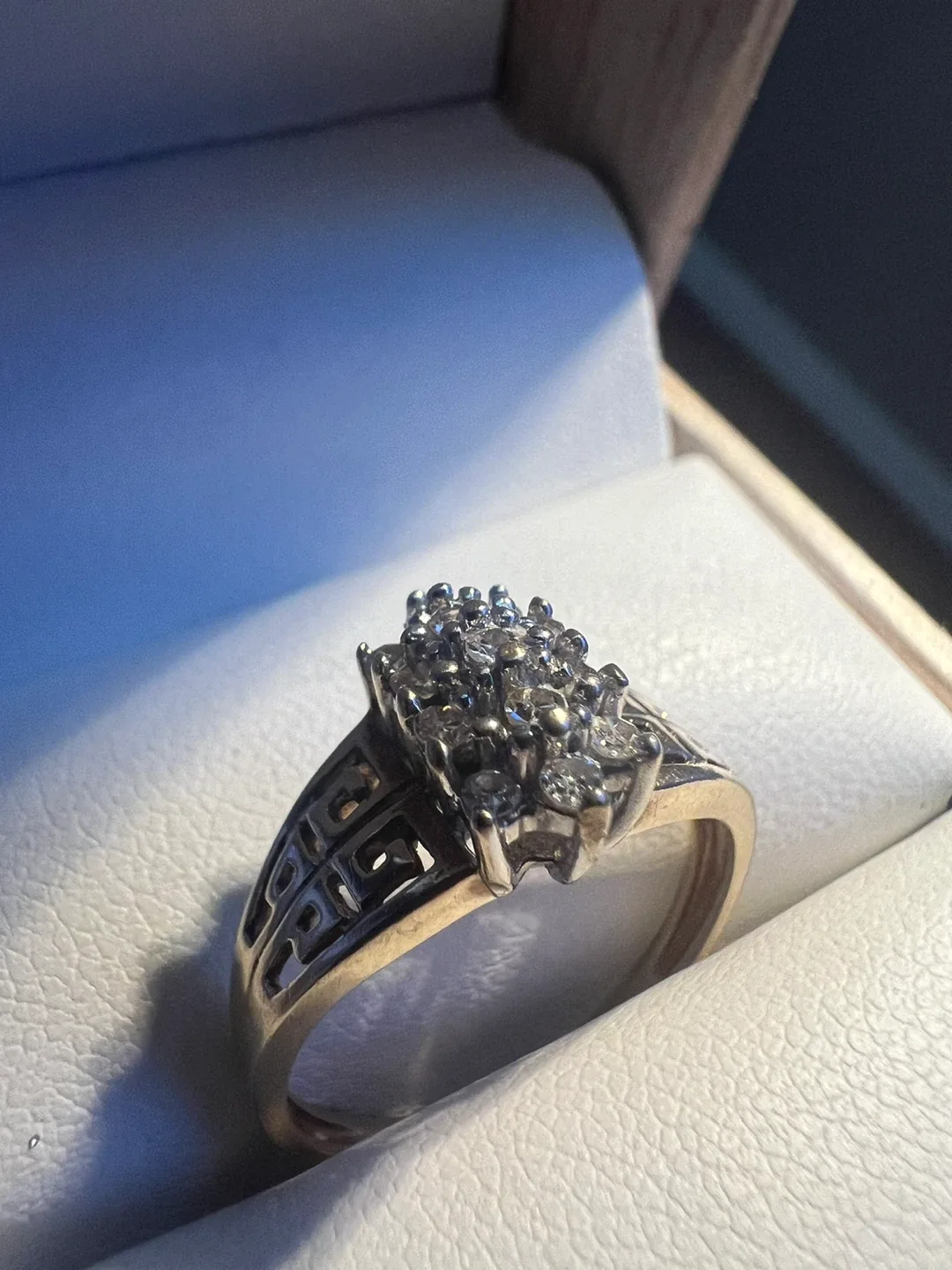10K Gold Diamond Cluster Ring