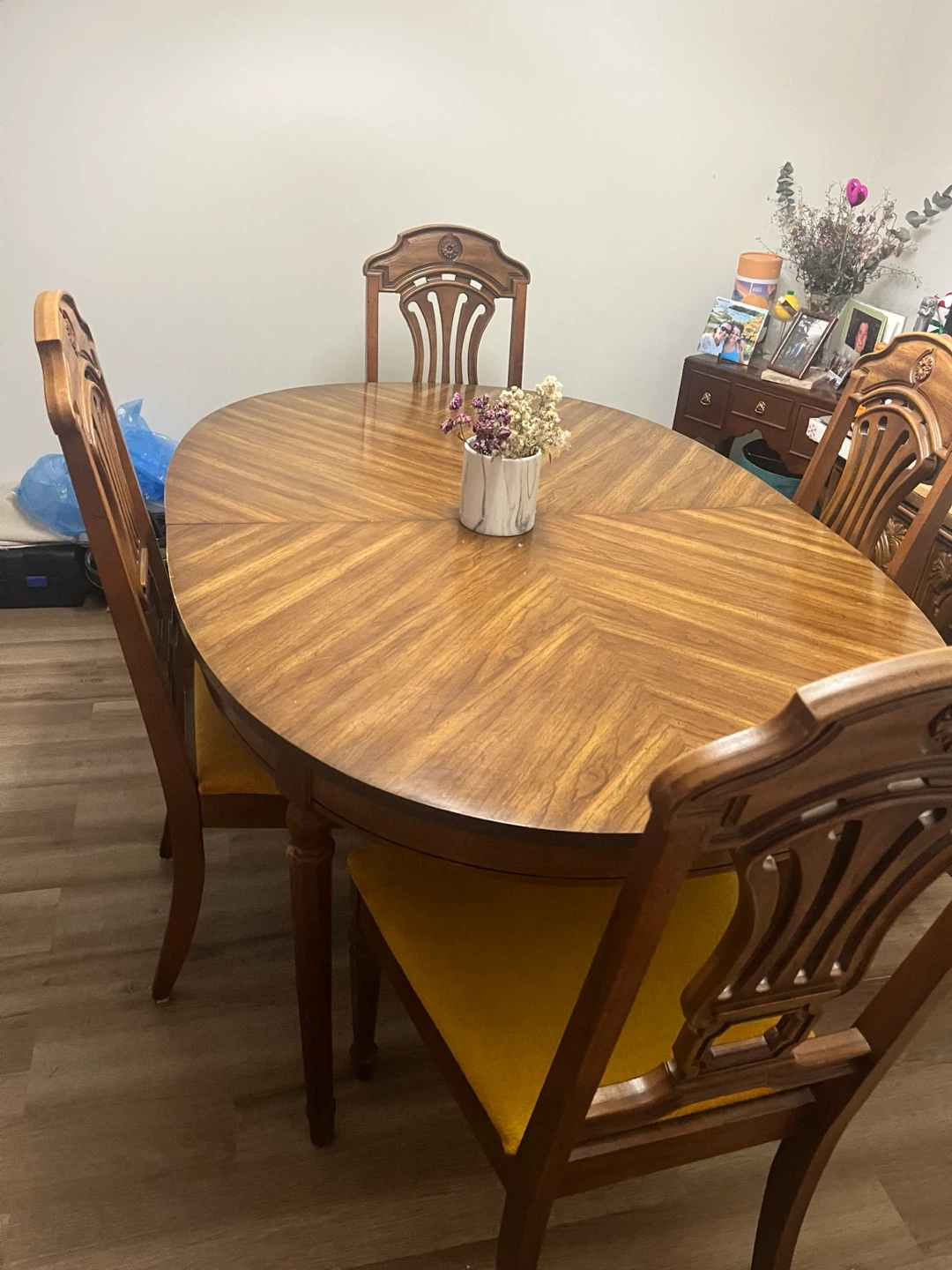 Dining Table with 4 Chairs - Solid Wood - photo 3