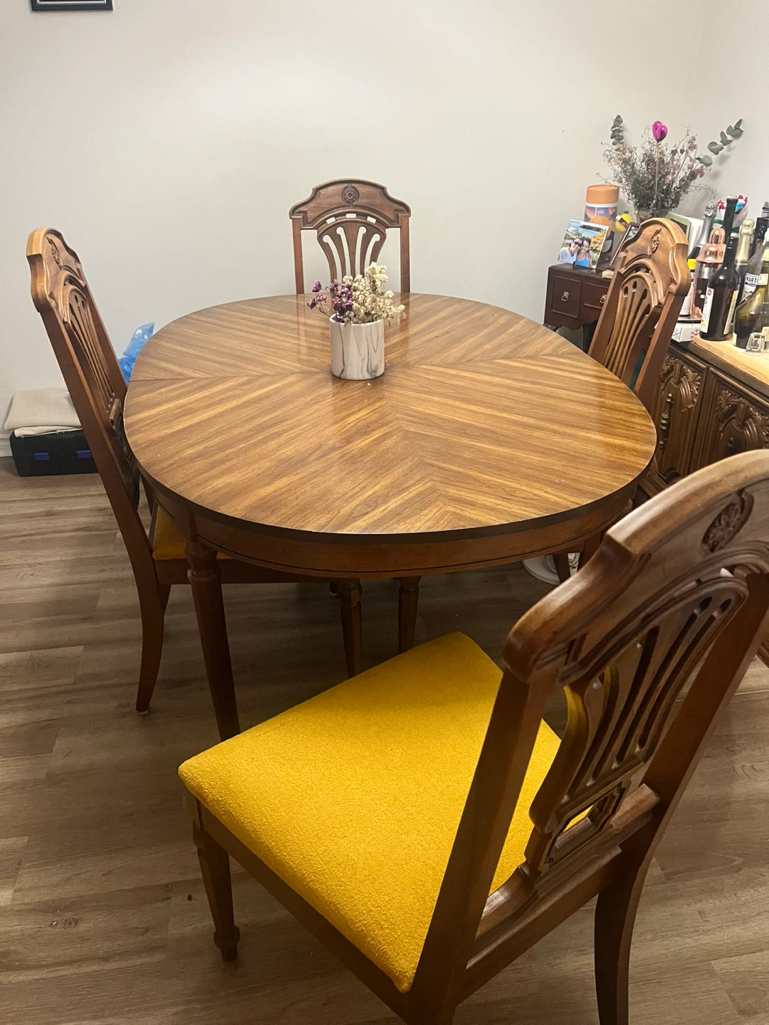 Dining Table with 4 Chairs - Solid Wood - photo 4