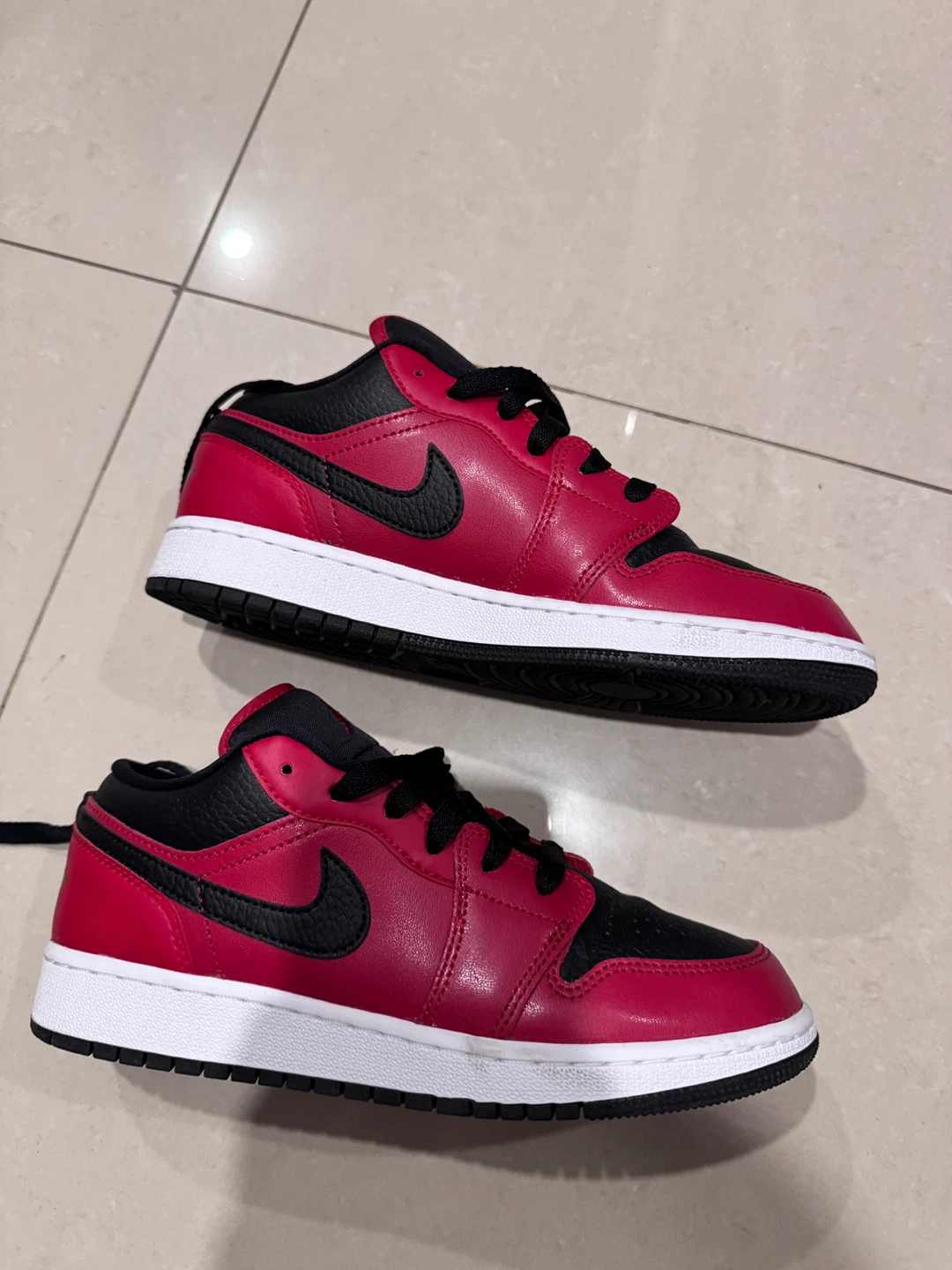 Nike Air Jordan 1 Low Red/Black Youth Size 6Y - photo 2