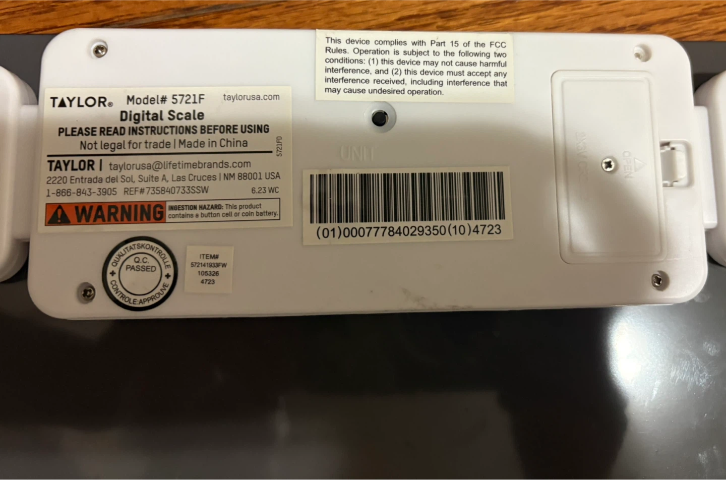 Taylor 5721F Digital Scale - photo 2
