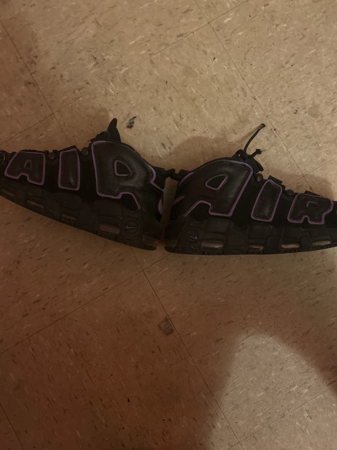 Nike Air More Uptempo Black/Purple Shoes - photo 2