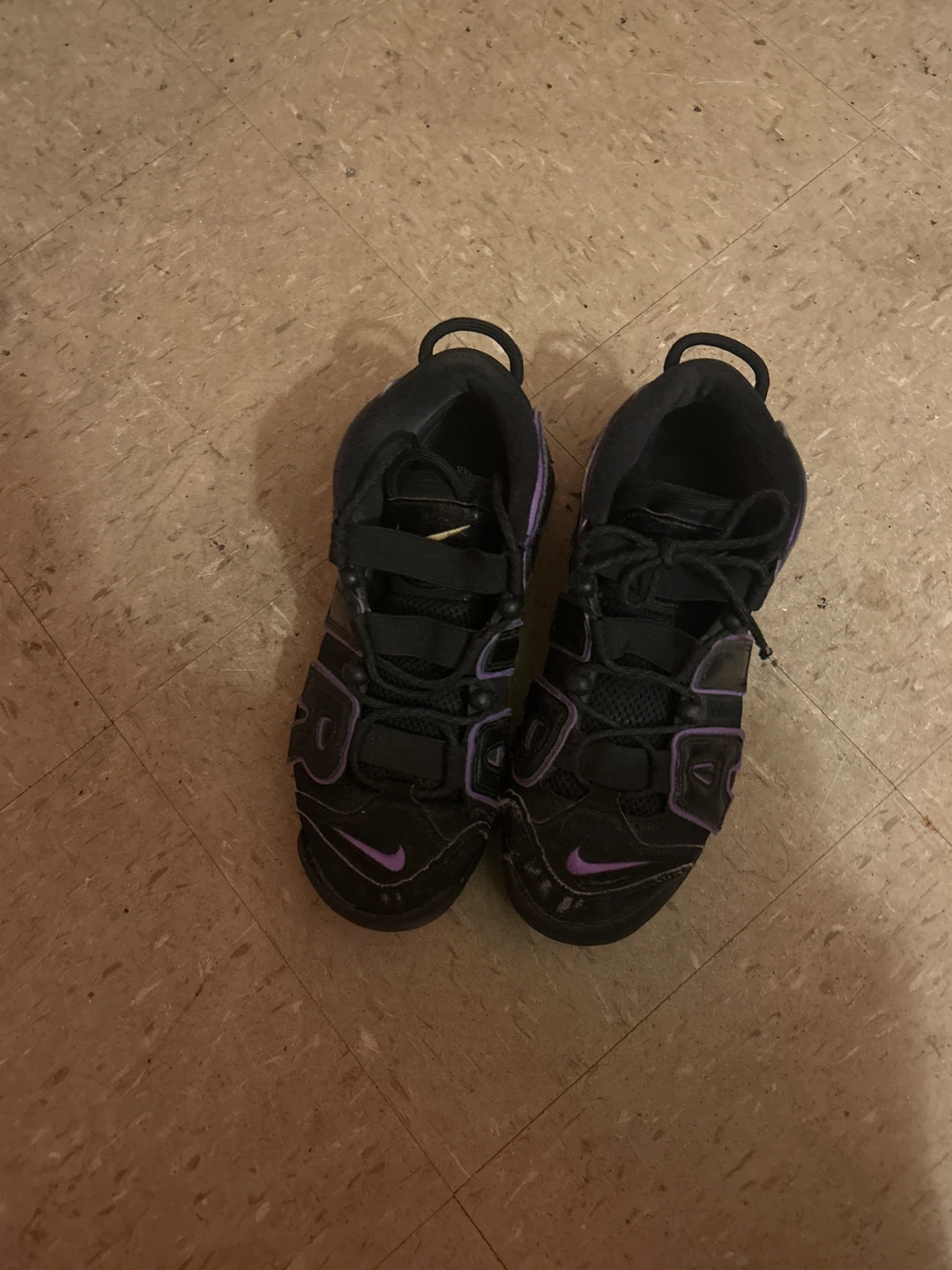 Nike Air More Uptempo Black/Purple Shoes