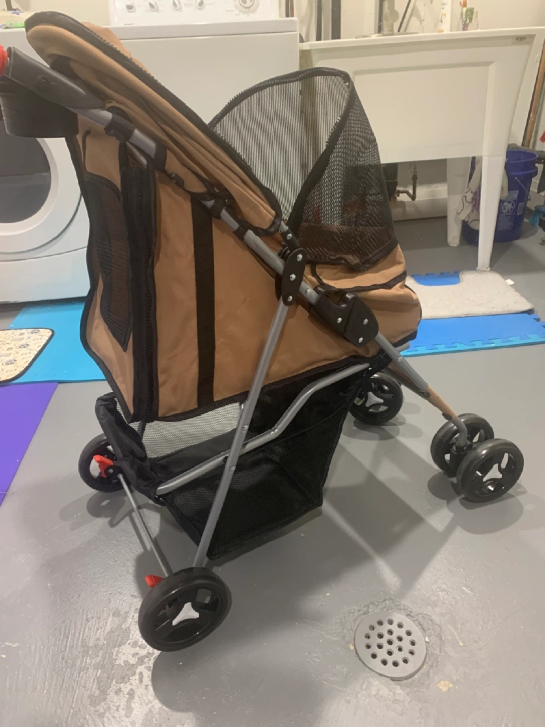 Pawhut Pet Stroller - Tan - photo 3