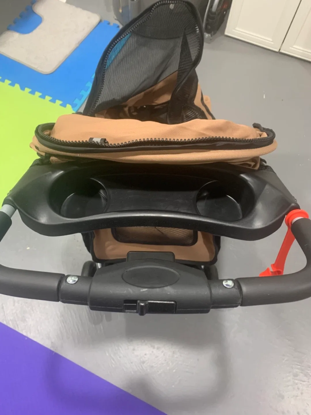 Pawhut Pet Stroller - Tan image indicator(4)