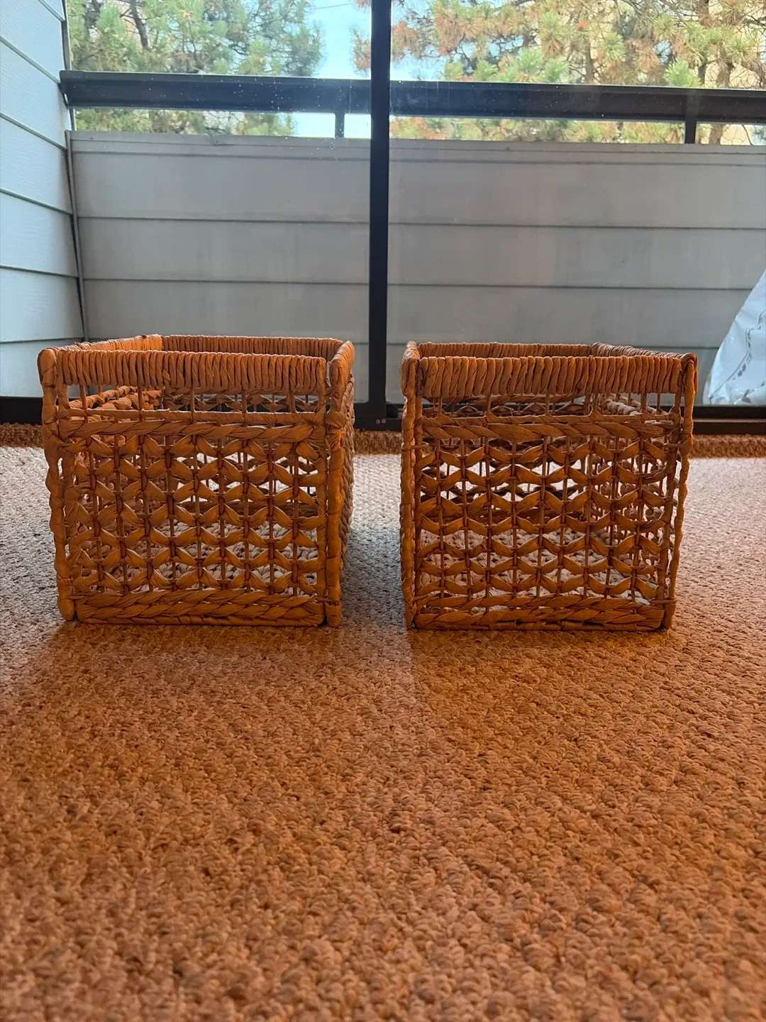 Set of 2 Wicker Storage Baskets