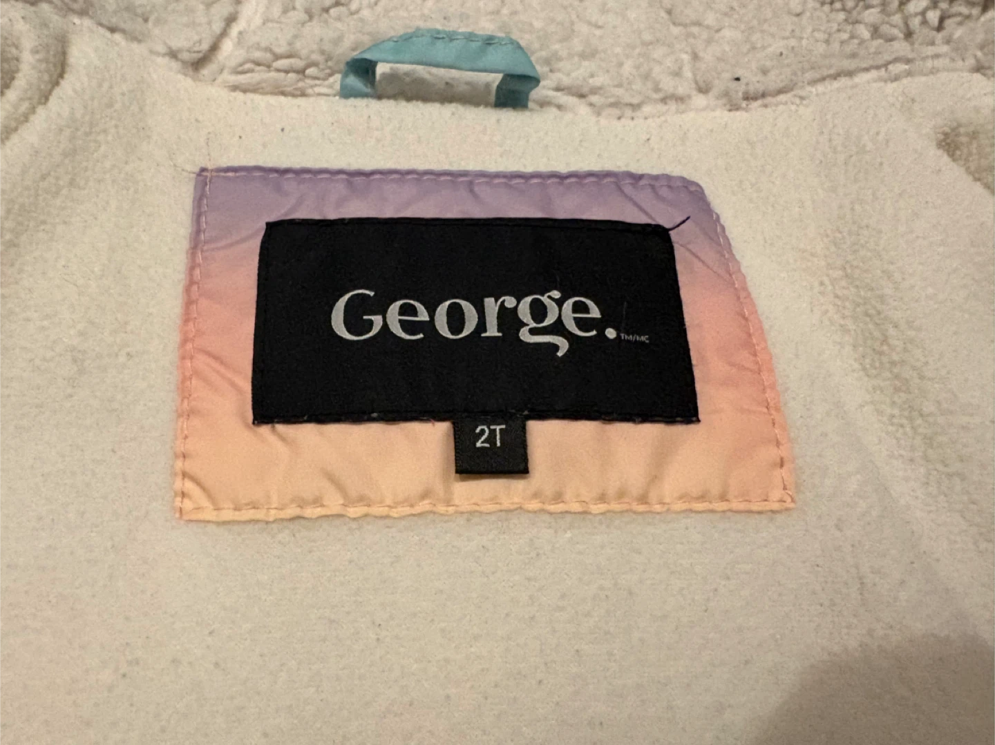 George Rainbow Puffer Jacket - Size 2T - photo 4