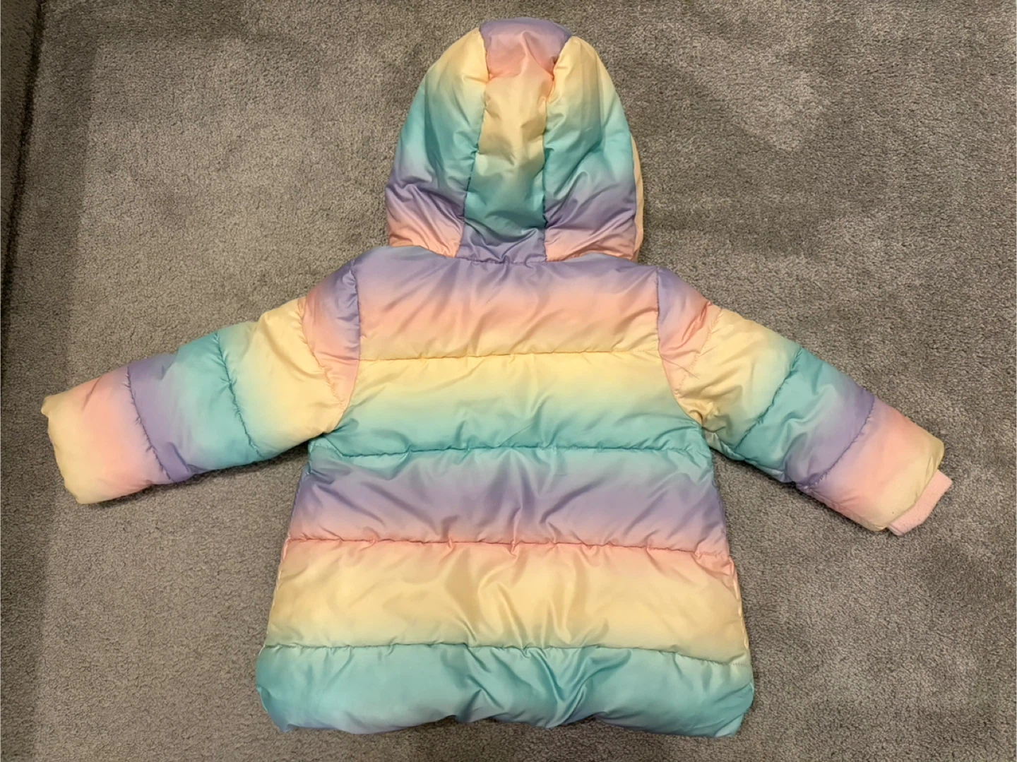 George Rainbow Puffer Jacket - Size 2T - photo 2