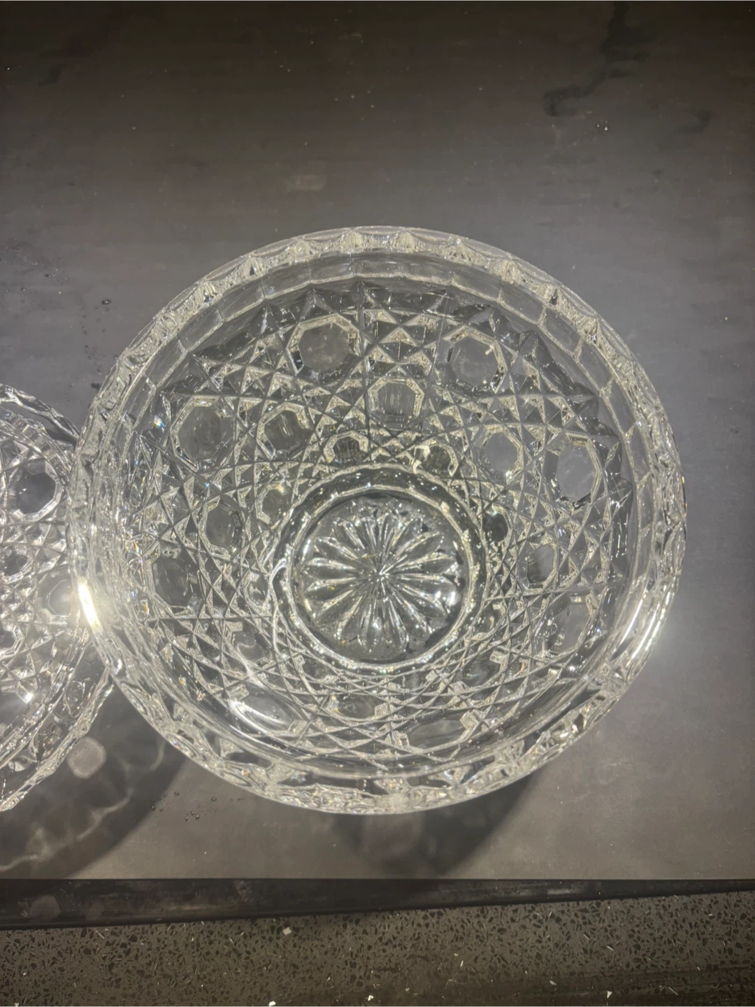 Vintage Clear Glass Candy Dish with Lid - photo 3