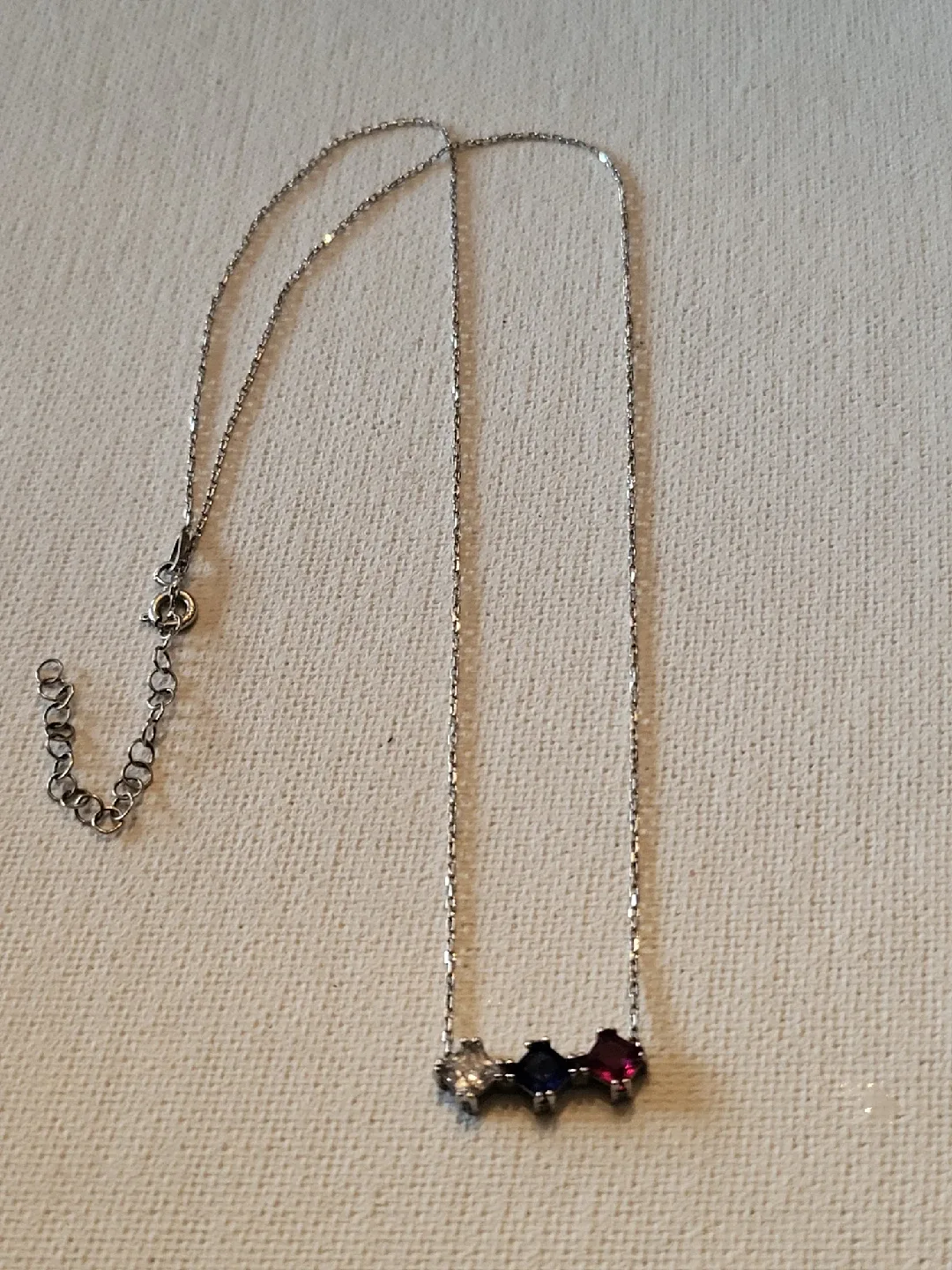 Silver 925 Necklace with Coloured Stones image indicator(2)