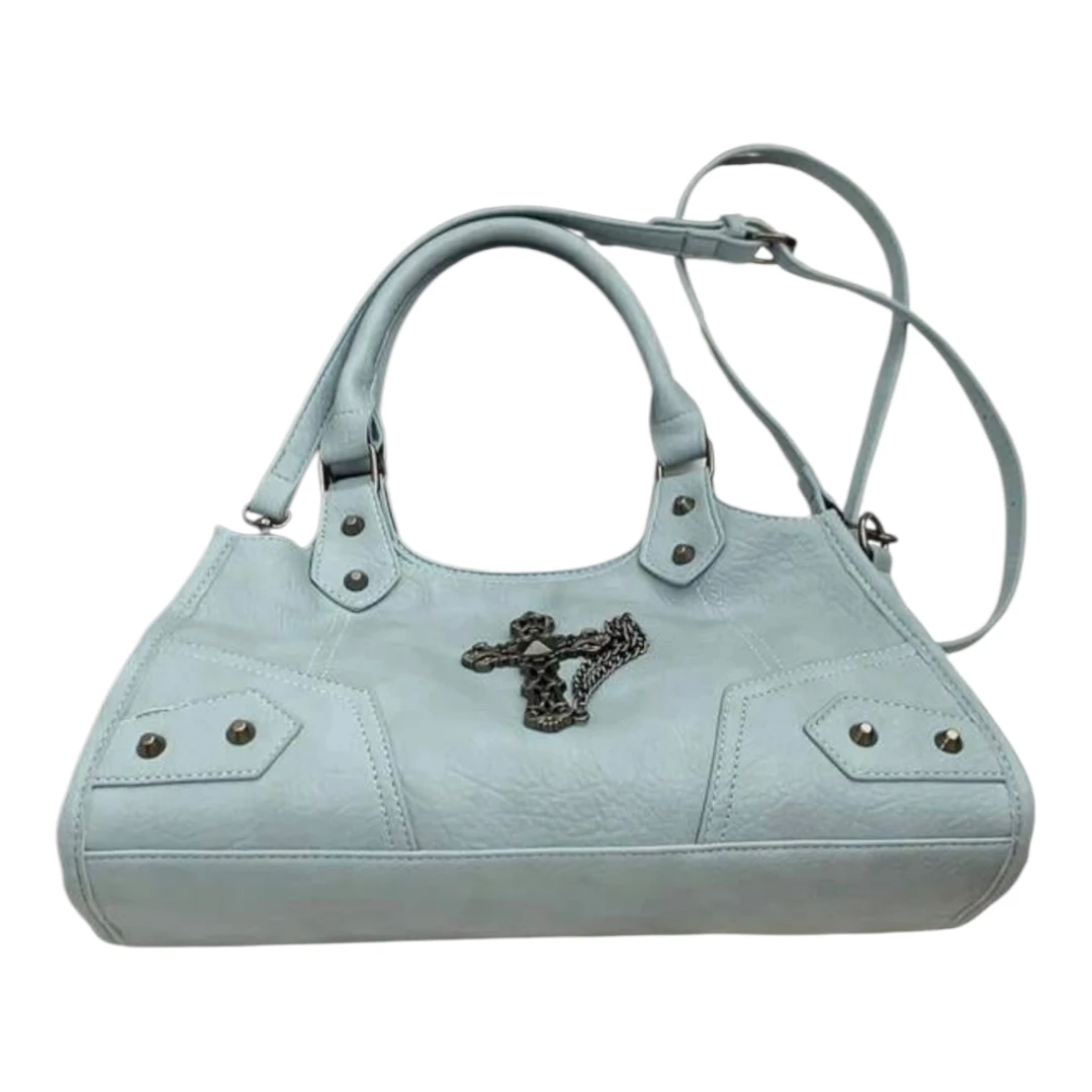 Light Blue Purse with Cross Charm - photo 4