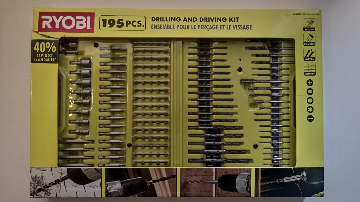 Ryobi 195-Piece Drilling and Driving Kit