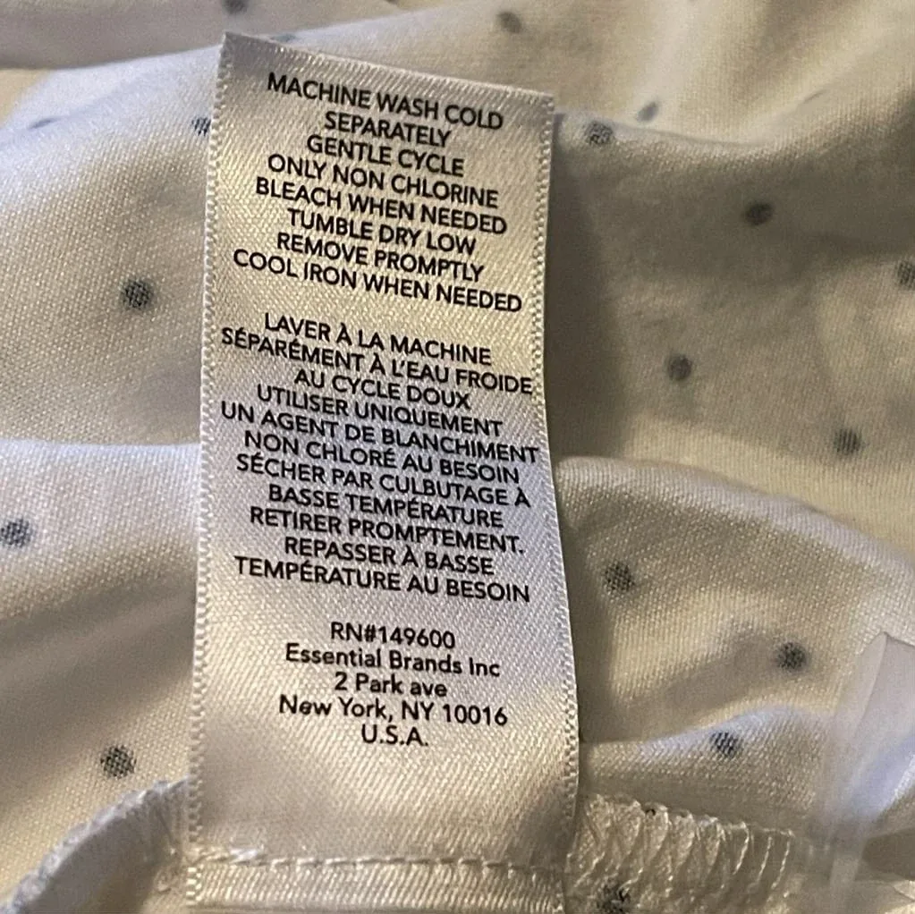 White&Blue Flora Nikrooz Women's Sleeveless Polka Dot Pajama Top image indicator(6)