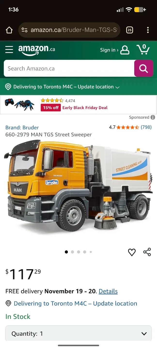 Bruder 660-2979 MAN TGS Street Sweeper Truck image indicator(4)