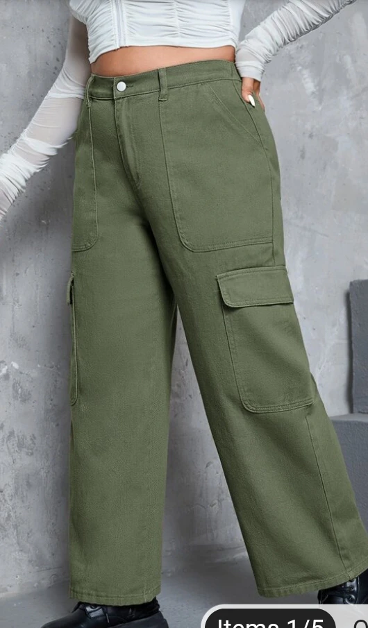Olive Green Cargo Pants from  SHEIN