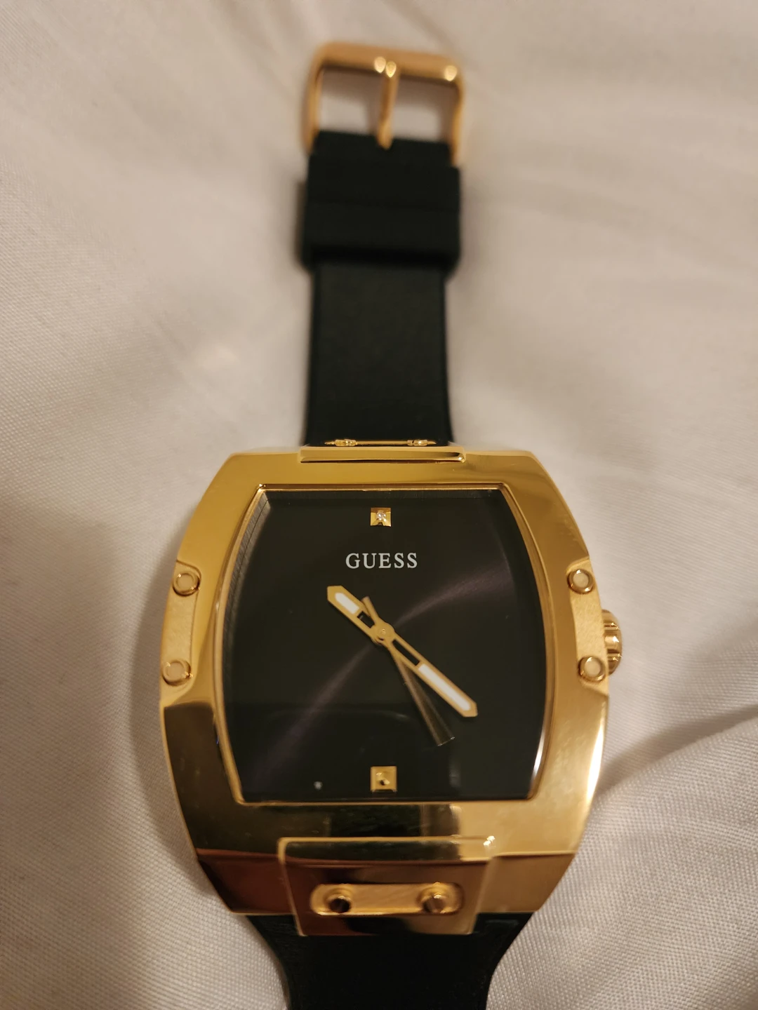 Guess Square dial gold and black watch