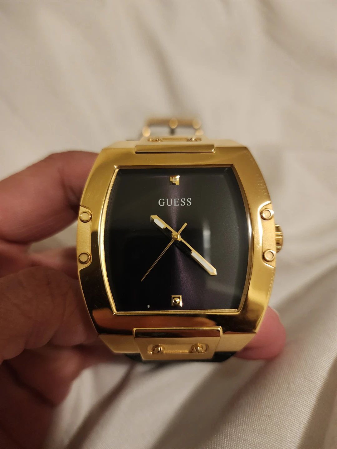 Guess Square dial gold and black watch - photo 2