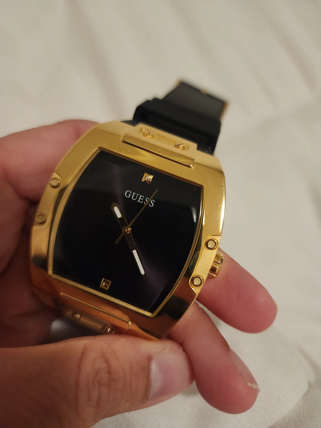 Guess Square dial gold and black watch - photo 3