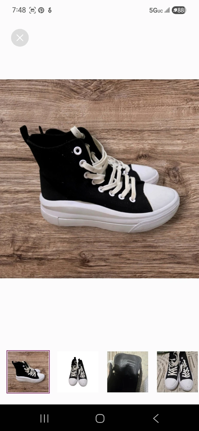 Black sneakers size 7 M  from target