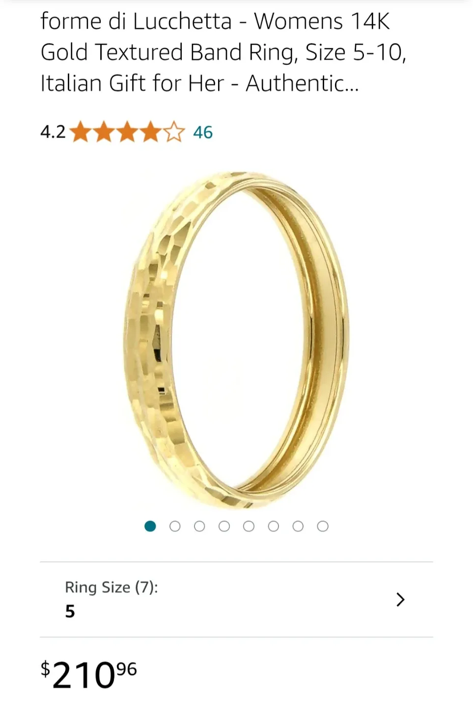 Forme di Lucchetta 14kt Gold Ring image indicator(7)