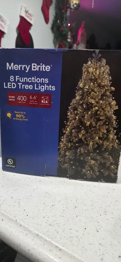 Merry Brite 8 Functions LED Tree Lights - 6.6 ft