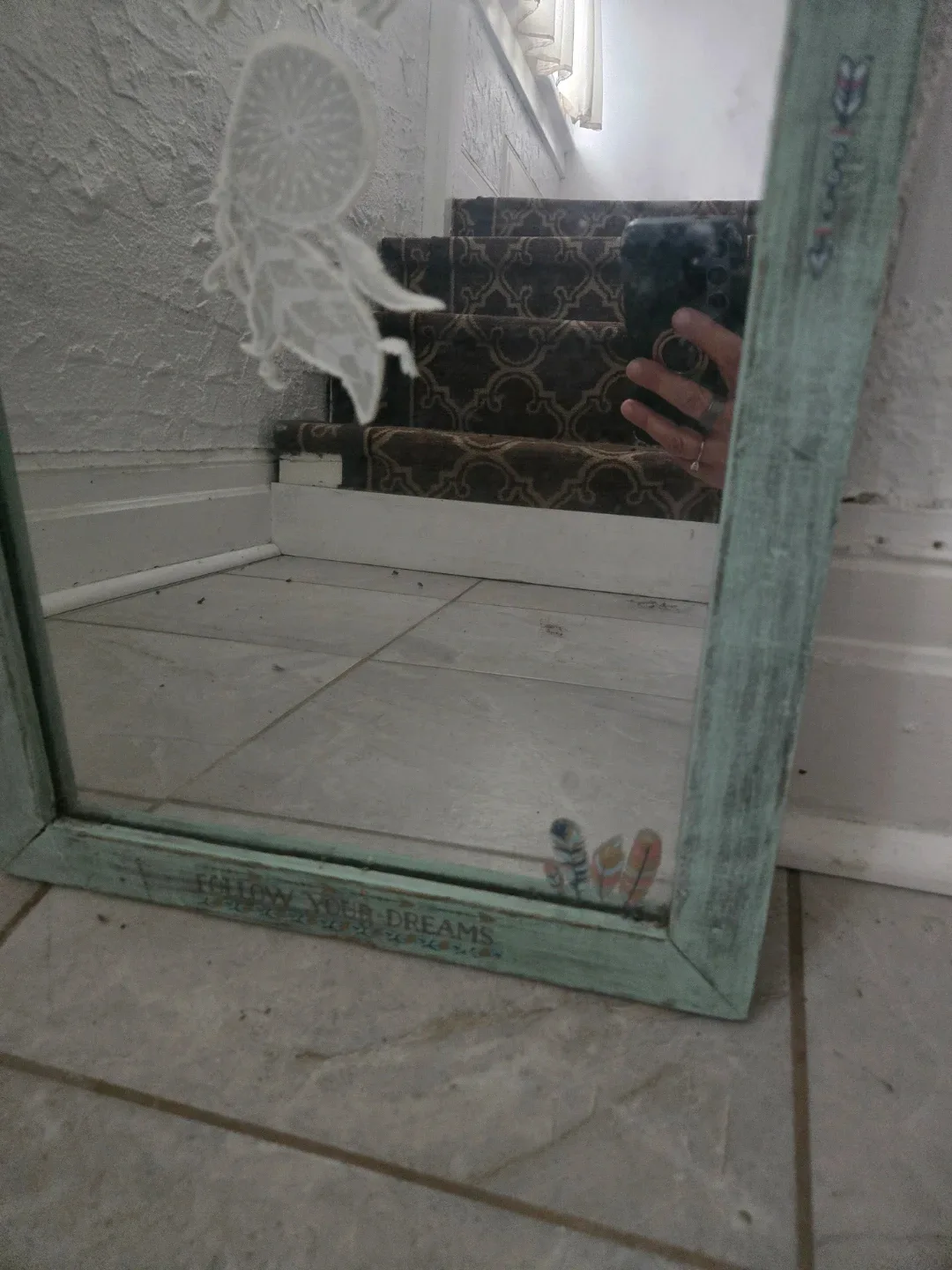 Boho Style Mirror with Dreamcatcher Design image indicator(3)