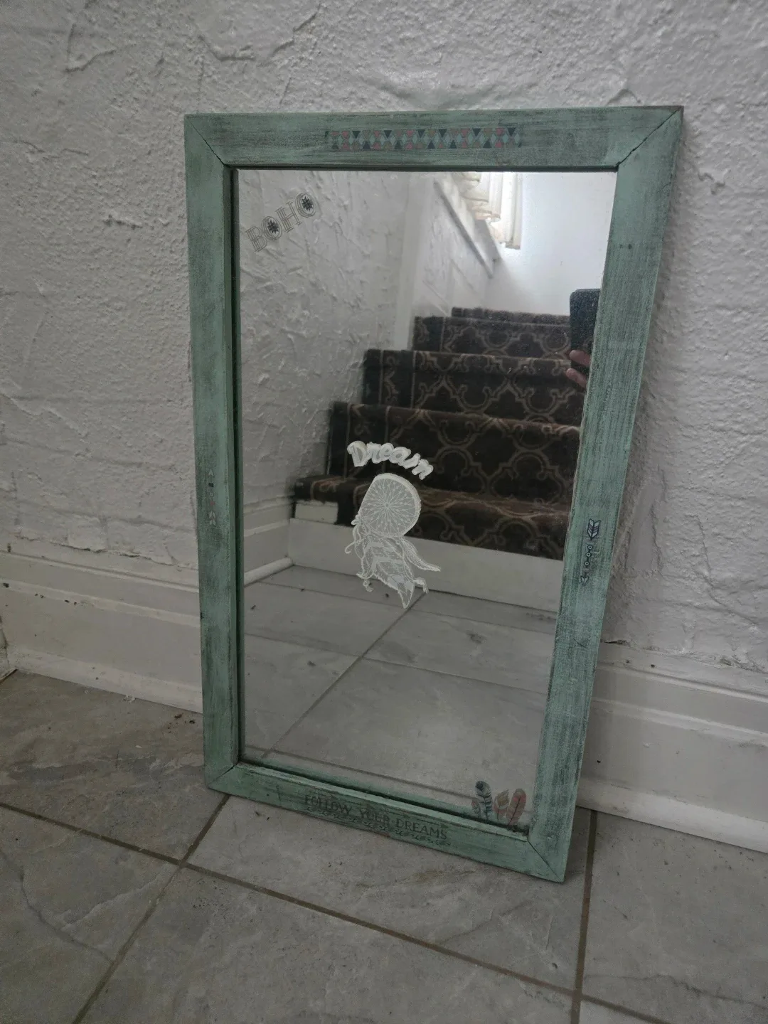 Boho Style Mirror with Dreamcatcher Design image indicator(6)