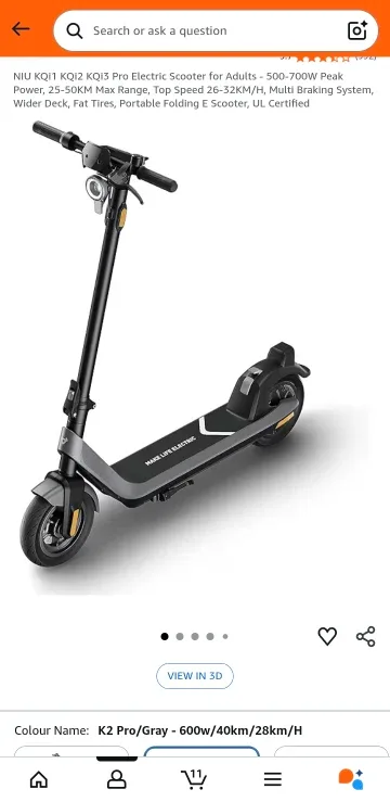 NIU KQi2 Pro Electric Scooter - Gray