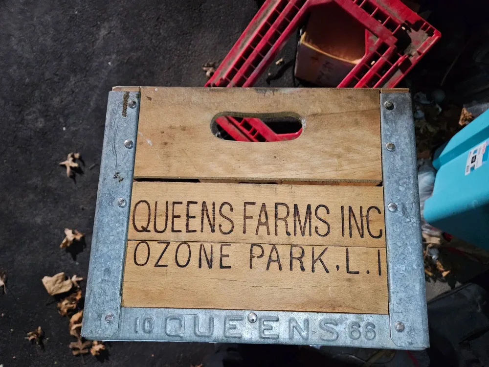 Queens Farms Inc. Wooden Crate - Ozone Park L.I.