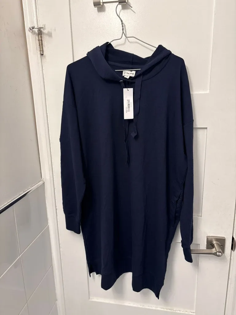 The Drop Iona Navy Hoodie Dress - Size M