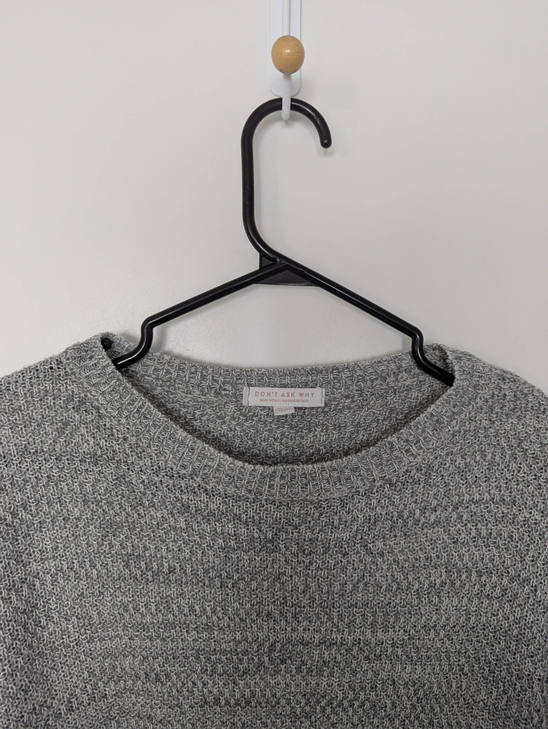 Don't Ask Why Grey Sweater - one size - photo 3