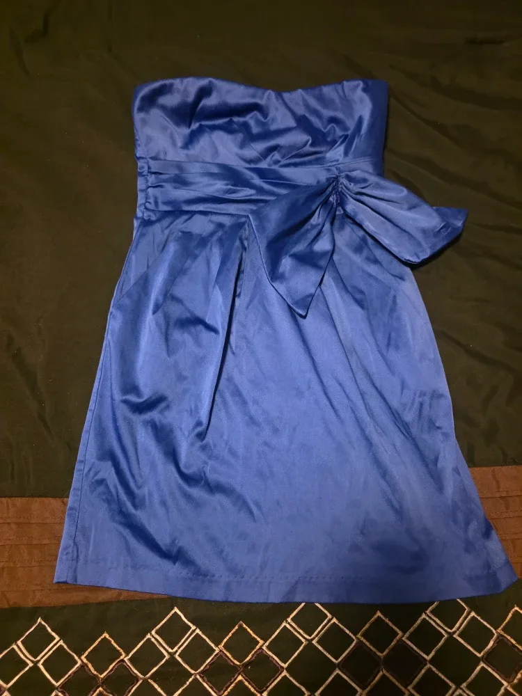 Blue Strapless Dress