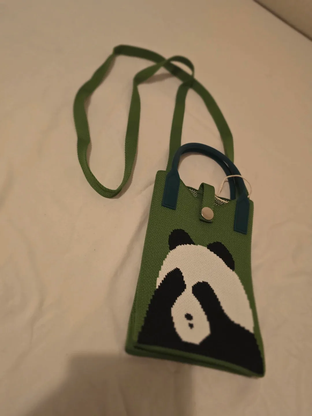 JAPAN Magclub Panda Green Mini Tote Bag BNWT thumbnail
