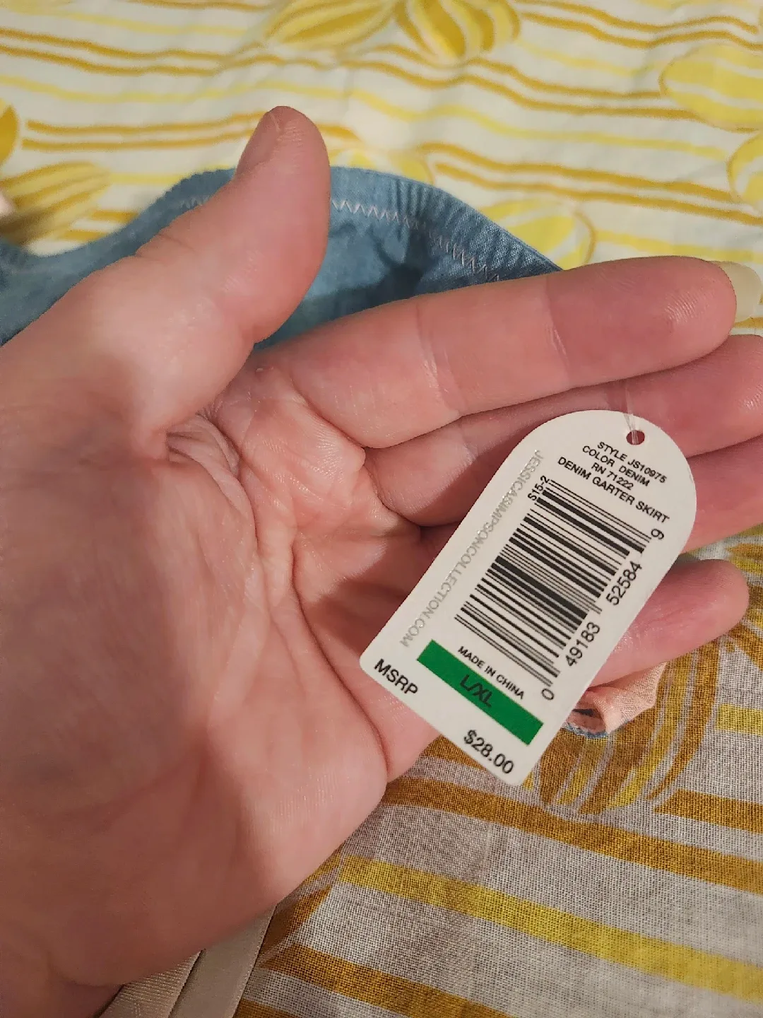 NWT Coquette denim and floral garter belt image indicator(6)