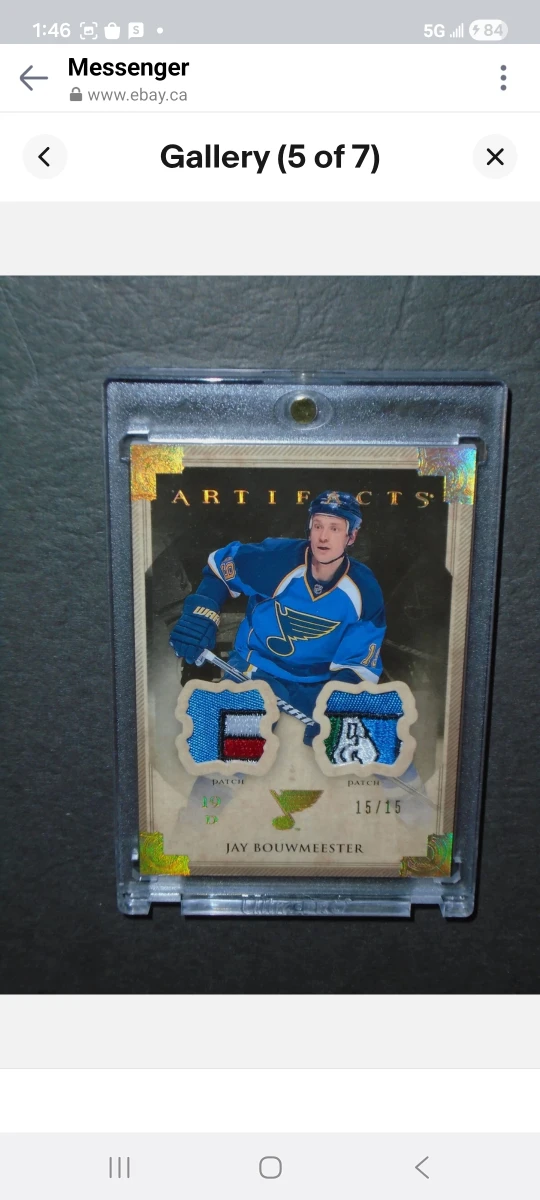 Jay Bouwmeester Upper Deck Artifacts Patch Card/Calgary - photo 5